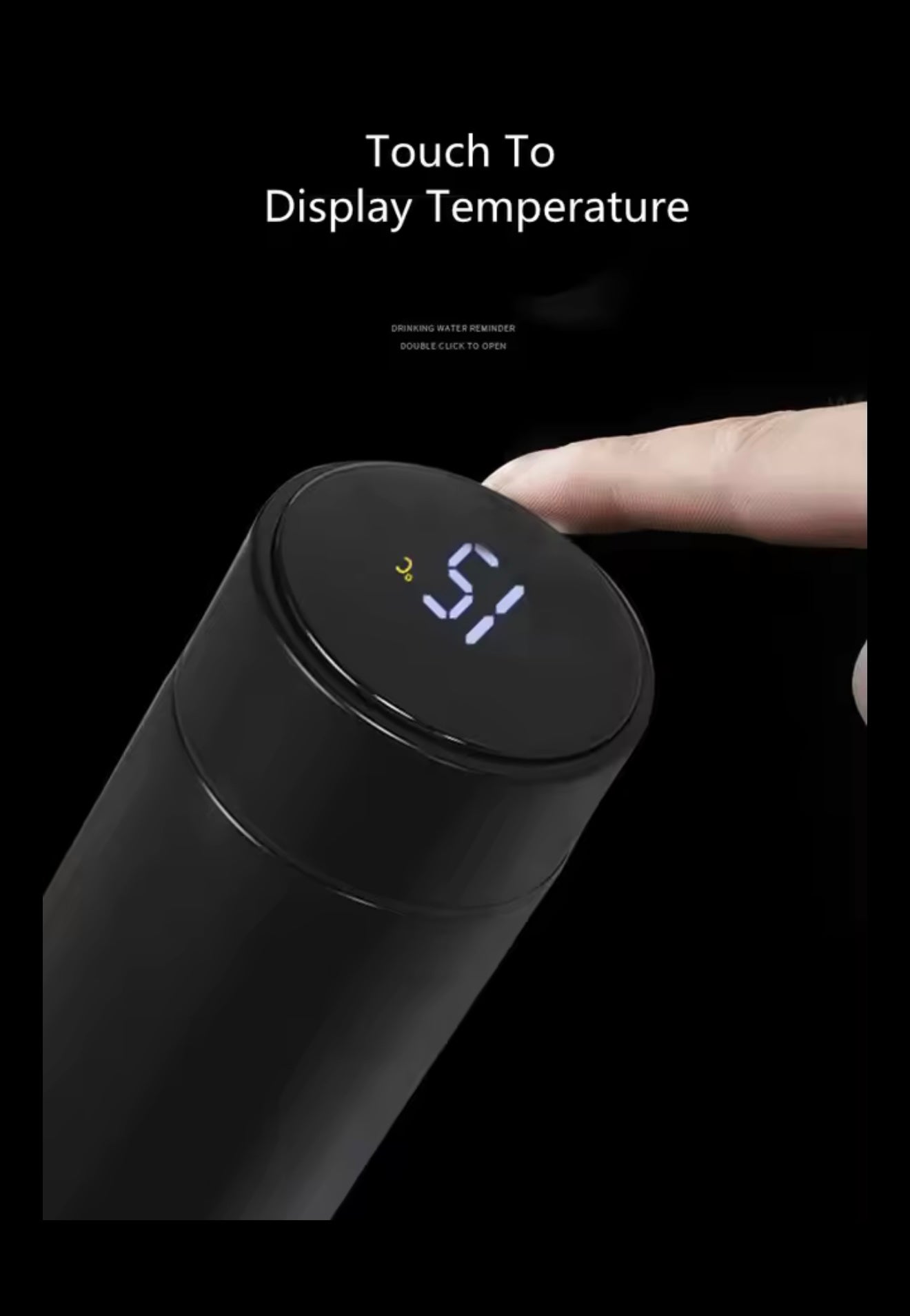 Smart Vacuum Water Bottle | LED Temperature Display, 500ml & Custom Logo Option