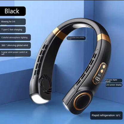 Hands-Free Bladeless Neck Fan| Personal Cooler 8000mAh USB Rechargeable Personal Cooler