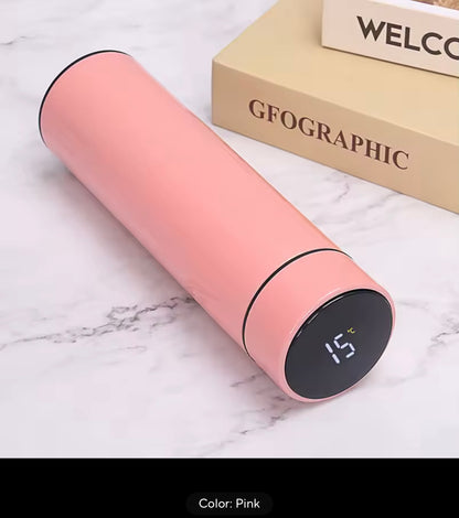 Smart Vacuum Water Bottle | LED Temperature Display, 500ml & Custom Logo Option