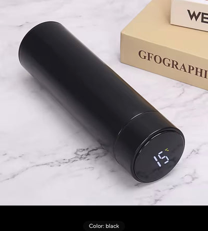 Smart Vacuum Water Bottle | LED Temperature Display, 500ml & Custom Logo Option